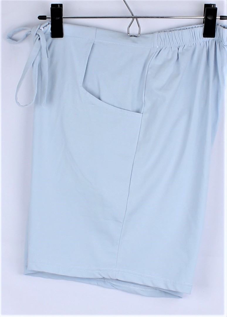 Alice & Lily cotton spandex shorts w pockets blue STYLE: AL/ND-384 SIZES : S/M/L image 0